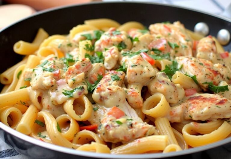 Creamy Garlic Chicken Pasta Recipe