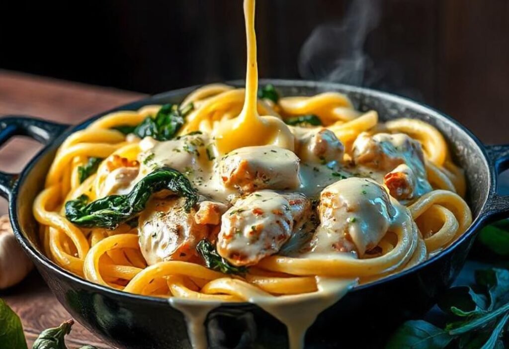 Creamy Garlic Chicken Pasta Recipe 