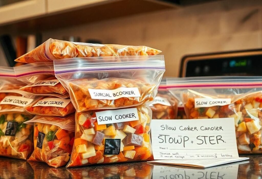 Slow Cooker Dump Bags {Freeze and Go Meals}