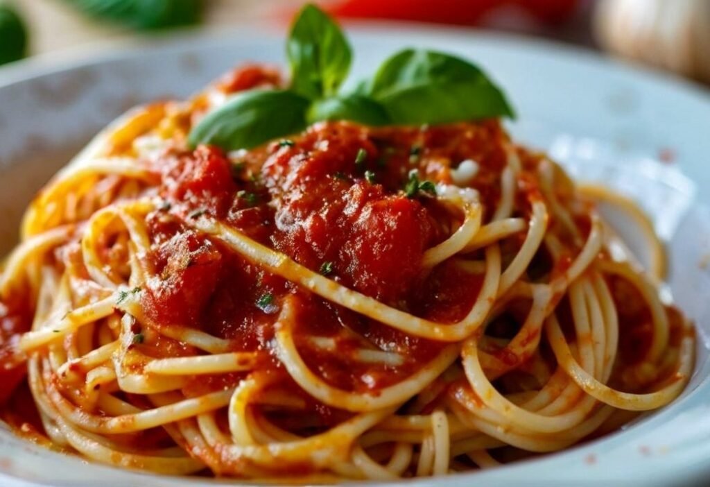 Spaghetti with The Best Marinara Sauce