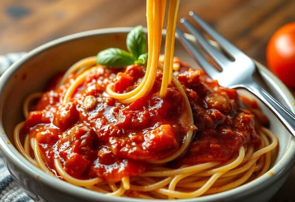 Spaghetti with The Best Marinara Sauce