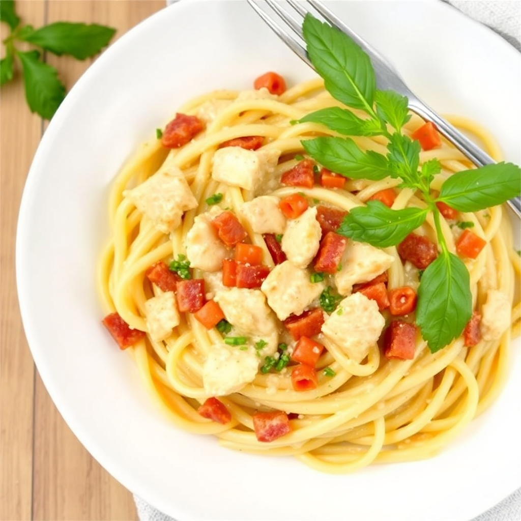 Chicken Bacon Mozzarella Pasta: Irresistible & Creamy