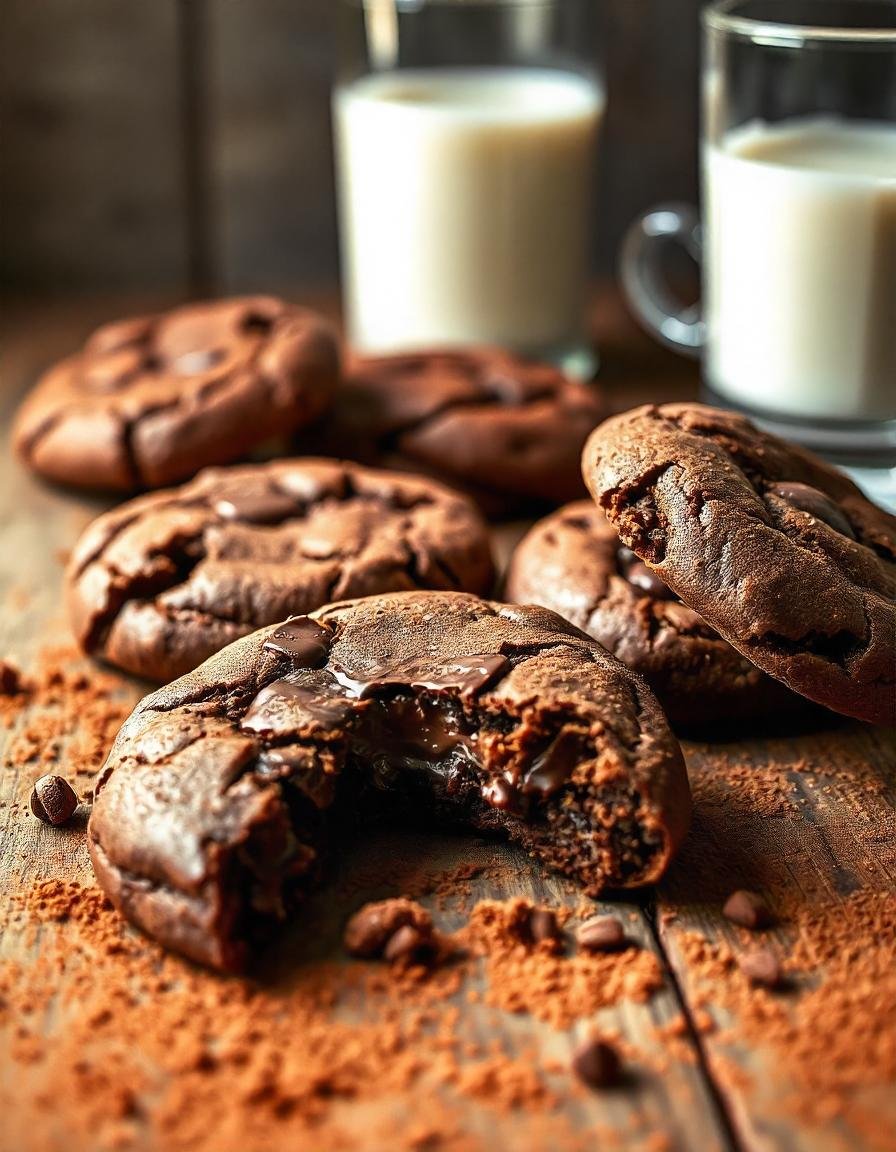 Fudgy Cocoa Chocolate Cookies