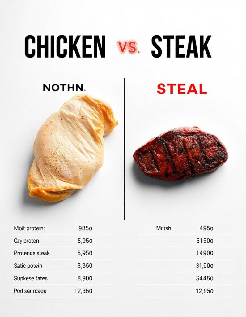 Chicken vs Steak Which Has More Protein